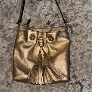 Michael Kors Gold Crossbody Bag with Tassel